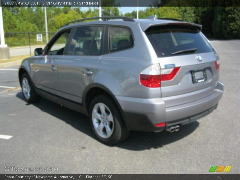 Silver Grey Metallic / Sand Beige 2007 BMW X3 3.0si