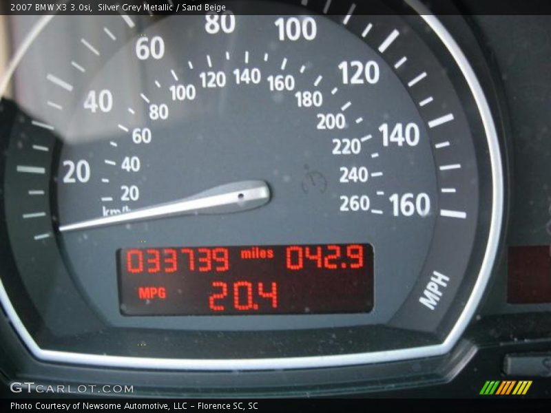 Silver Grey Metallic / Sand Beige 2007 BMW X3 3.0si