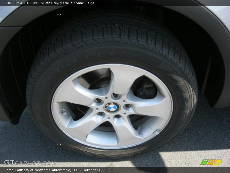 Silver Grey Metallic / Sand Beige 2007 BMW X3 3.0si
