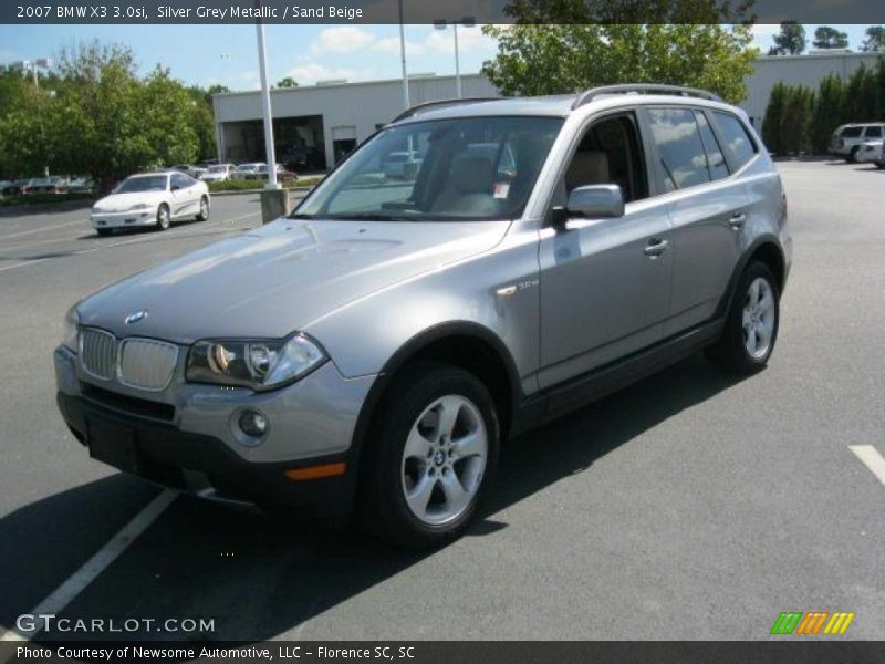 Silver Grey Metallic / Sand Beige 2007 BMW X3 3.0si