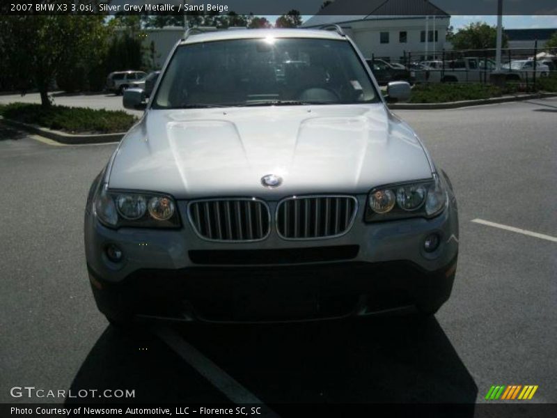 Silver Grey Metallic / Sand Beige 2007 BMW X3 3.0si