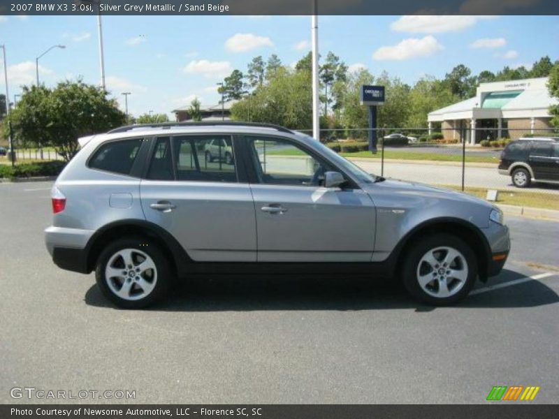 Silver Grey Metallic / Sand Beige 2007 BMW X3 3.0si