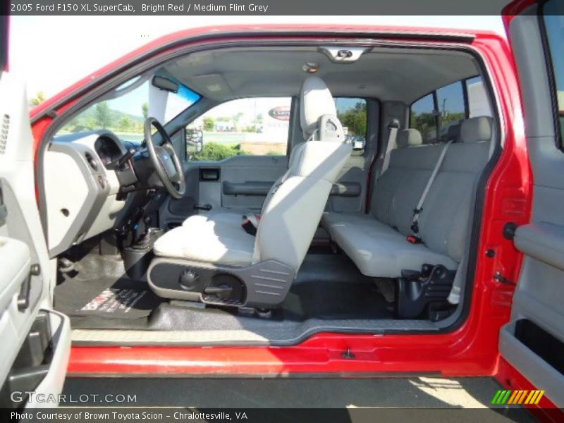 Bright Red / Medium Flint Grey 2005 Ford F150 XL SuperCab