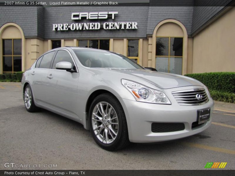 Liquid Platinum Metallic / Graphite Black 2007 Infiniti G 35 Sedan