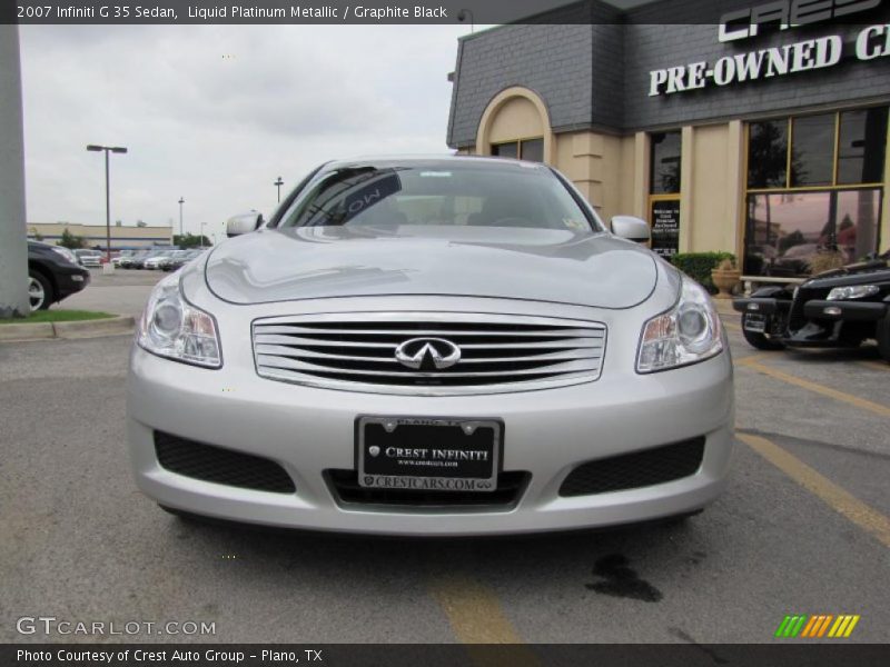 Liquid Platinum Metallic / Graphite Black 2007 Infiniti G 35 Sedan