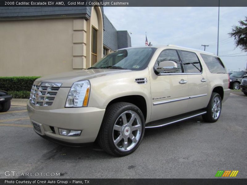 Gold Mist / Cocoa/Light Cashmere 2008 Cadillac Escalade ESV AWD