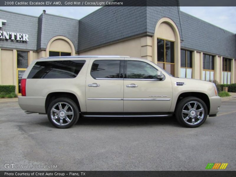 Gold Mist / Cocoa/Light Cashmere 2008 Cadillac Escalade ESV AWD