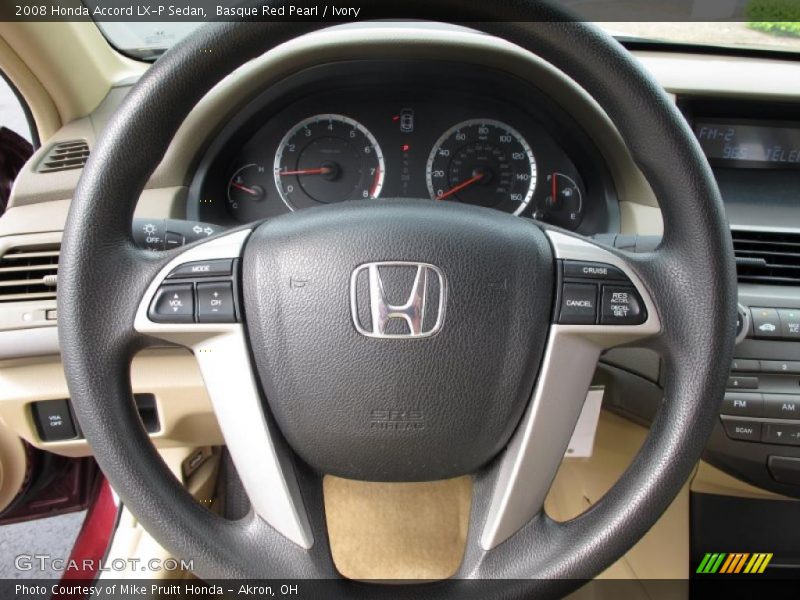 Basque Red Pearl / Ivory 2008 Honda Accord LX-P Sedan