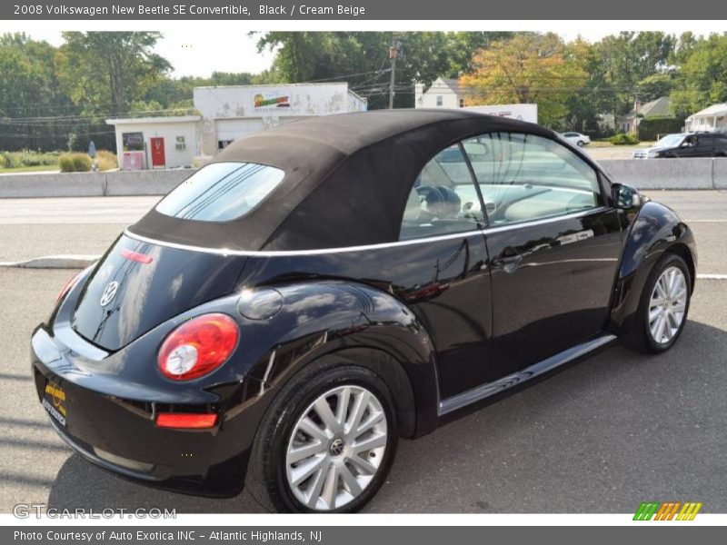 Black / Cream Beige 2008 Volkswagen New Beetle SE Convertible