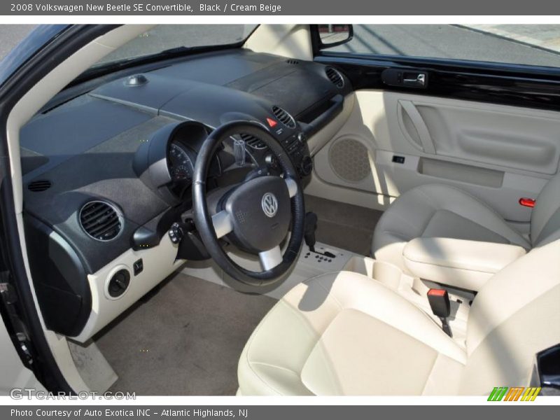 Black / Cream Beige 2008 Volkswagen New Beetle SE Convertible