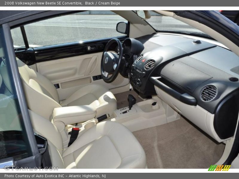 Black / Cream Beige 2008 Volkswagen New Beetle SE Convertible