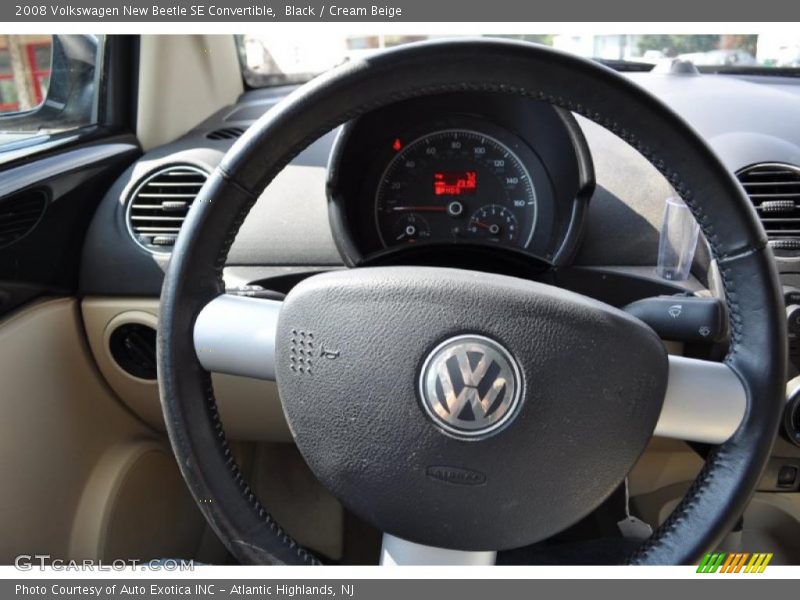 Black / Cream Beige 2008 Volkswagen New Beetle SE Convertible