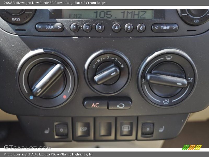 Black / Cream Beige 2008 Volkswagen New Beetle SE Convertible