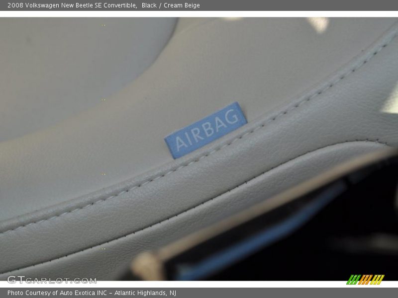 Black / Cream Beige 2008 Volkswagen New Beetle SE Convertible