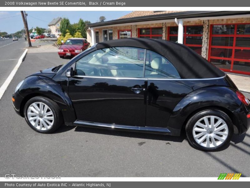 Black / Cream Beige 2008 Volkswagen New Beetle SE Convertible