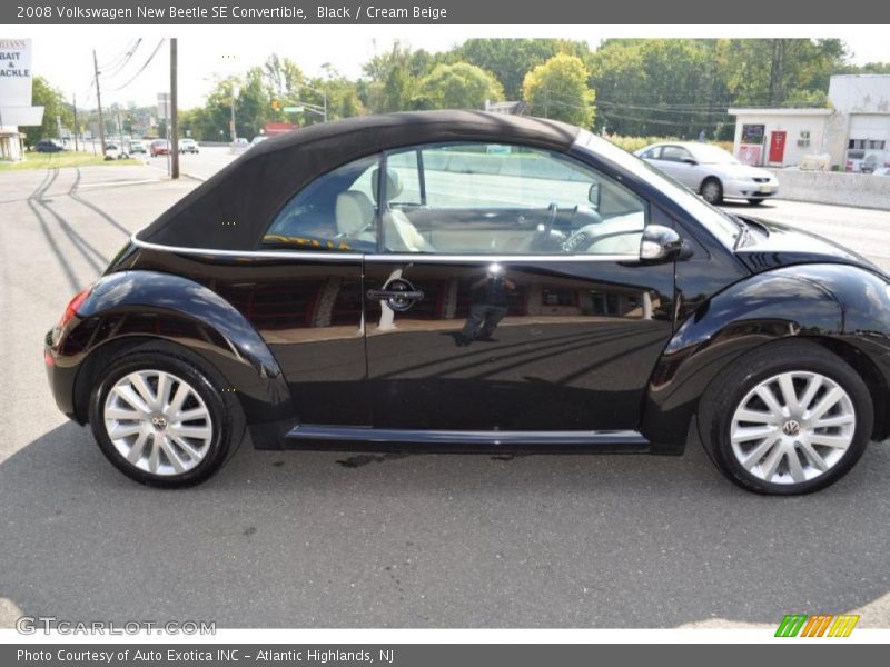 Black / Cream Beige 2008 Volkswagen New Beetle SE Convertible