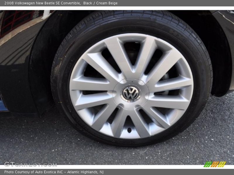 Black / Cream Beige 2008 Volkswagen New Beetle SE Convertible