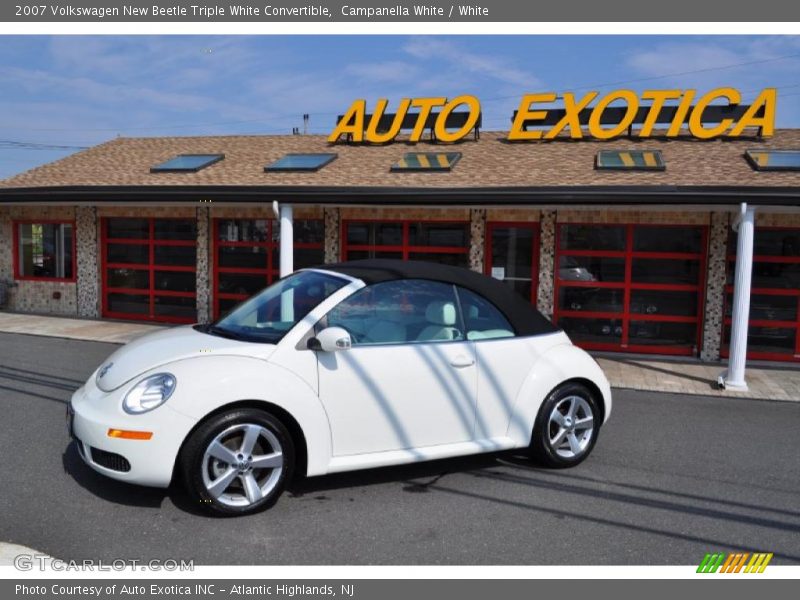 Campanella White / White 2007 Volkswagen New Beetle Triple White Convertible