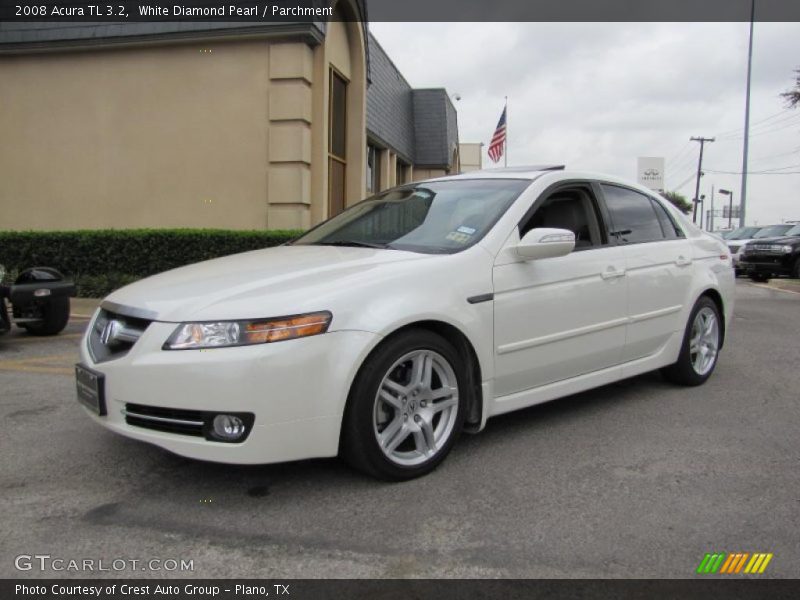 White Diamond Pearl / Parchment 2008 Acura TL 3.2