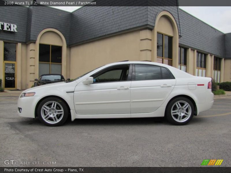 White Diamond Pearl / Parchment 2008 Acura TL 3.2