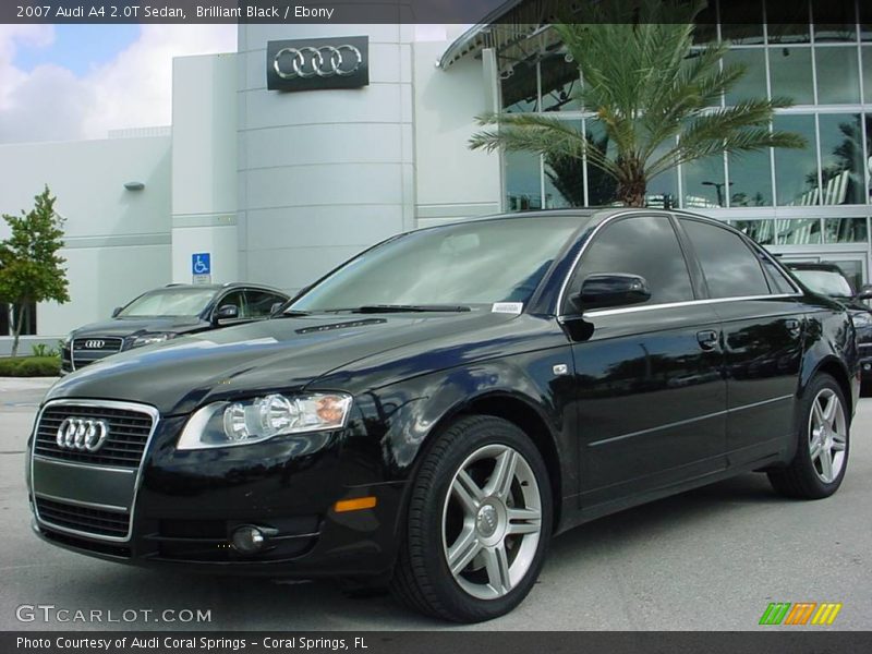 Brilliant Black / Ebony 2007 Audi A4 2.0T Sedan