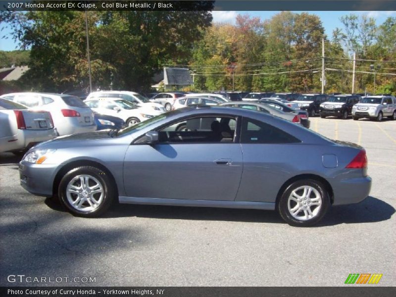 Cool Blue Metallic / Black 2007 Honda Accord EX Coupe