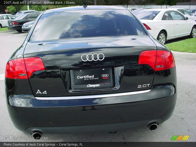 Brilliant Black / Ebony 2007 Audi A4 2.0T Sedan