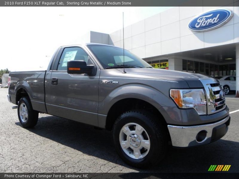 Sterling Grey Metallic / Medium Stone 2010 Ford F150 XLT Regular Cab