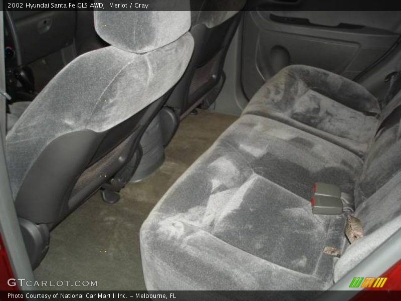 Merlot / Gray 2002 Hyundai Santa Fe GLS AWD