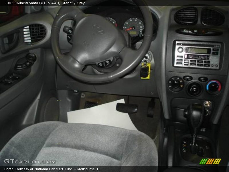 Merlot / Gray 2002 Hyundai Santa Fe GLS AWD