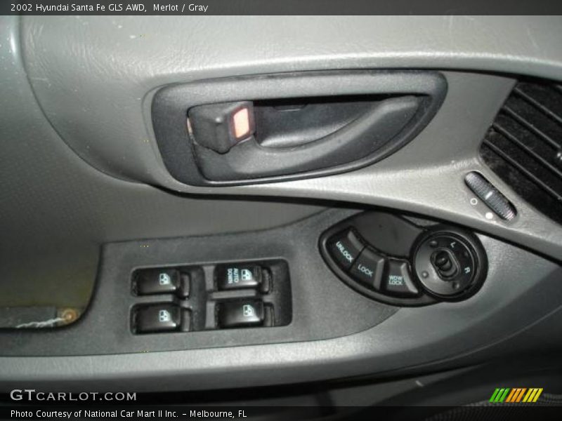 Merlot / Gray 2002 Hyundai Santa Fe GLS AWD