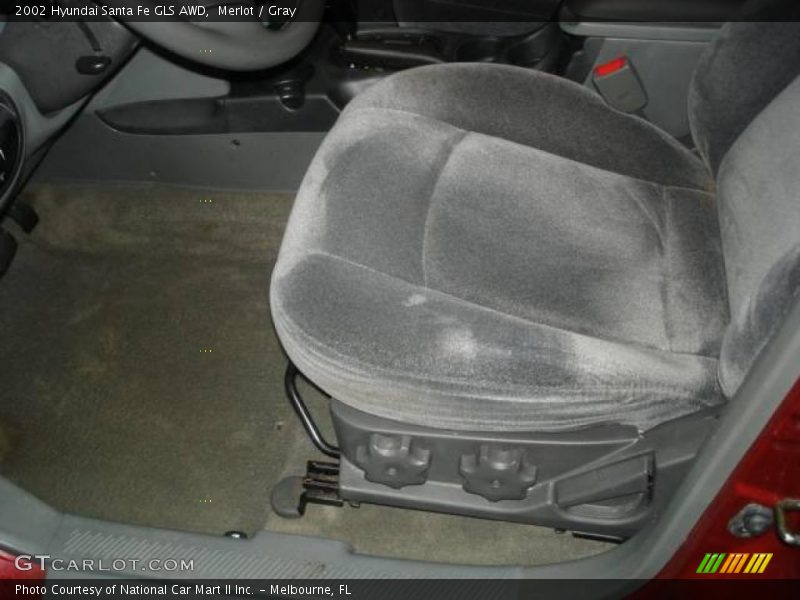 Merlot / Gray 2002 Hyundai Santa Fe GLS AWD