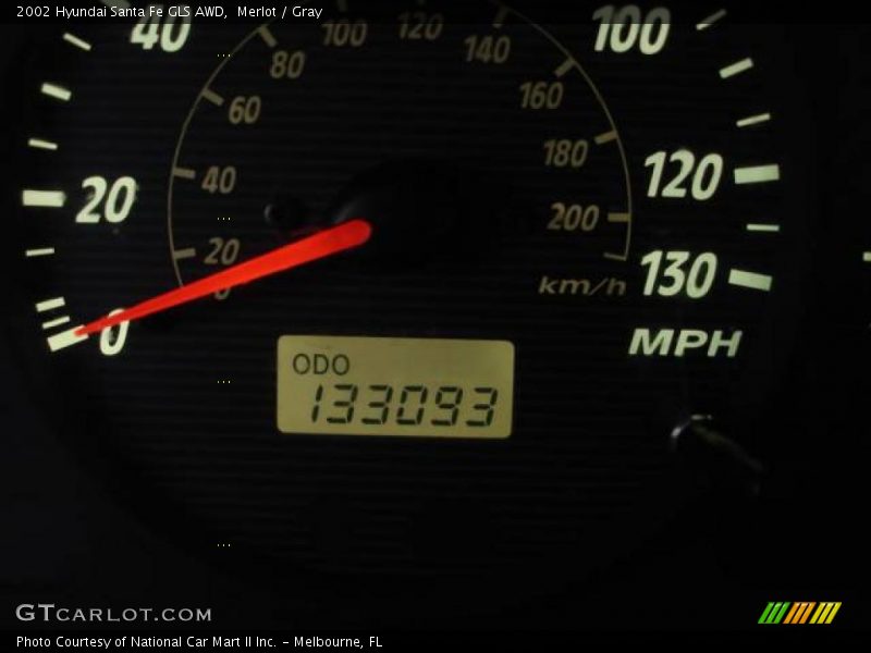 Merlot / Gray 2002 Hyundai Santa Fe GLS AWD