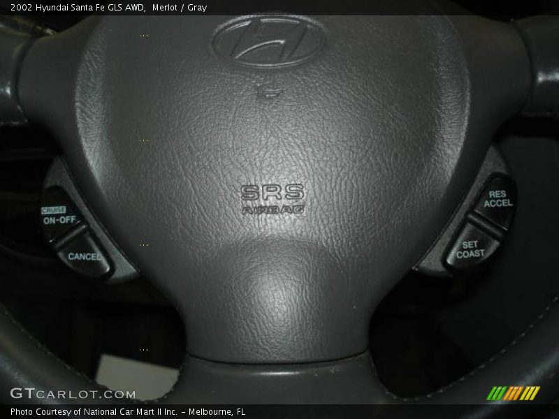 Merlot / Gray 2002 Hyundai Santa Fe GLS AWD
