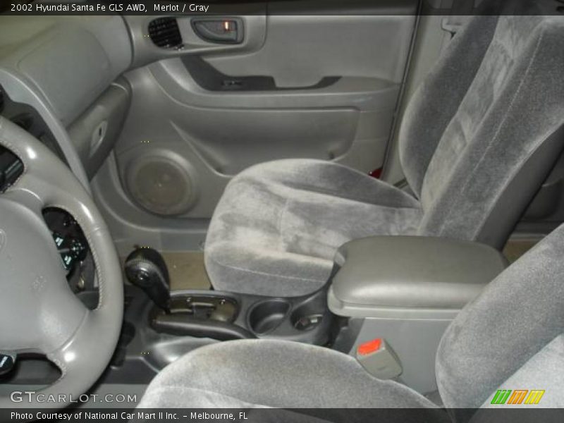 Merlot / Gray 2002 Hyundai Santa Fe GLS AWD