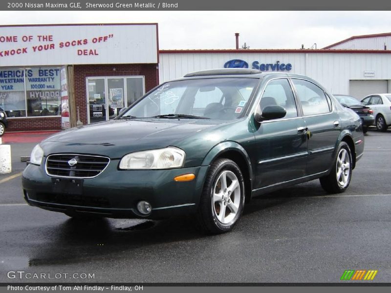 Sherwood Green Metallic / Blond 2000 Nissan Maxima GLE