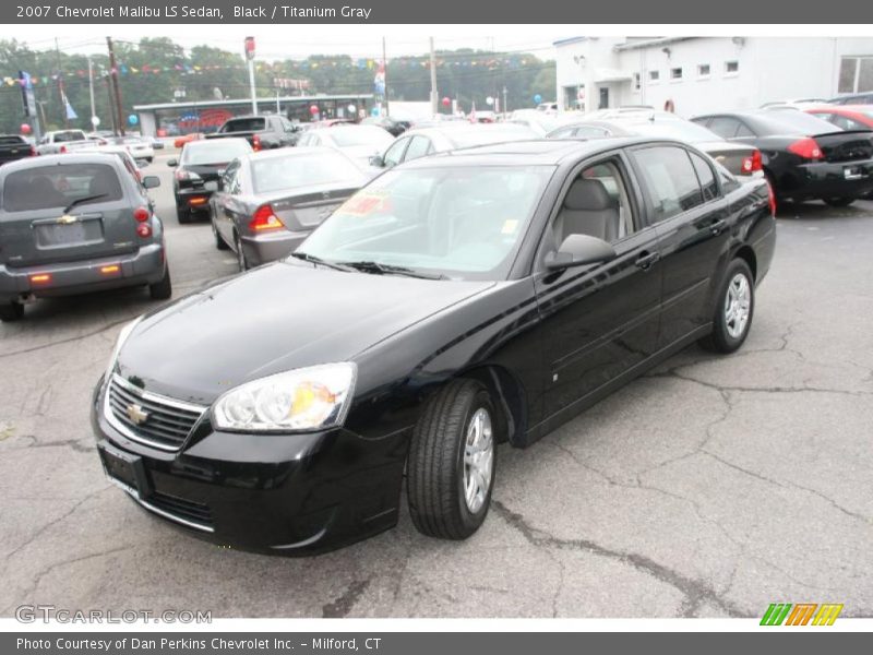 Black / Titanium Gray 2007 Chevrolet Malibu LS Sedan