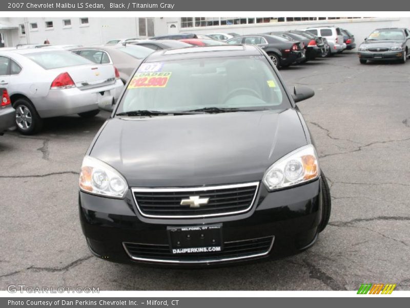 Black / Titanium Gray 2007 Chevrolet Malibu LS Sedan