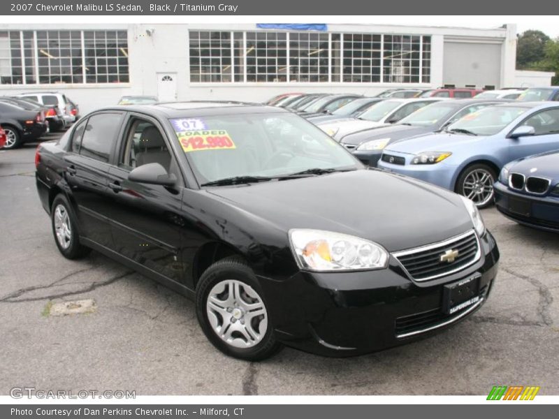 Black / Titanium Gray 2007 Chevrolet Malibu LS Sedan