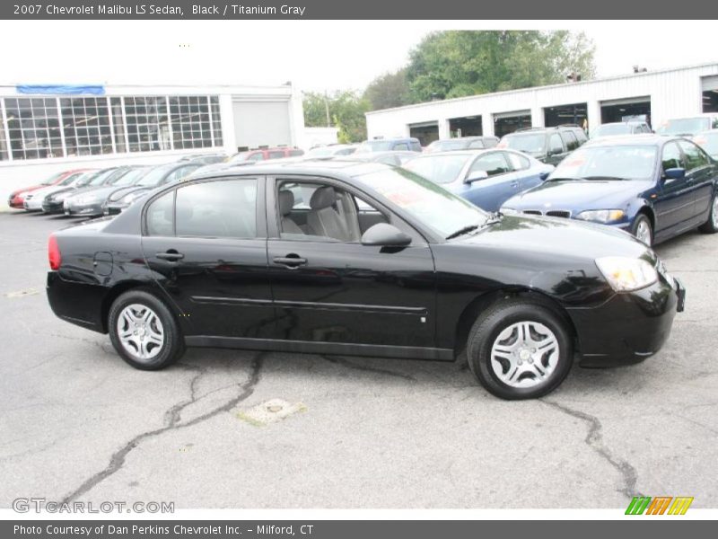 Black / Titanium Gray 2007 Chevrolet Malibu LS Sedan