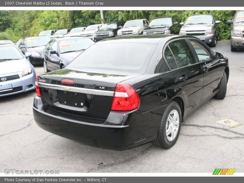 Black / Titanium Gray 2007 Chevrolet Malibu LS Sedan
