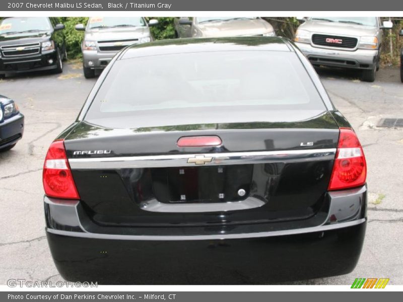 Black / Titanium Gray 2007 Chevrolet Malibu LS Sedan