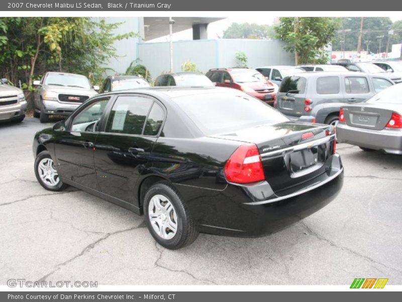 Black / Titanium Gray 2007 Chevrolet Malibu LS Sedan