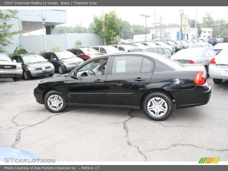 Black / Titanium Gray 2007 Chevrolet Malibu LS Sedan