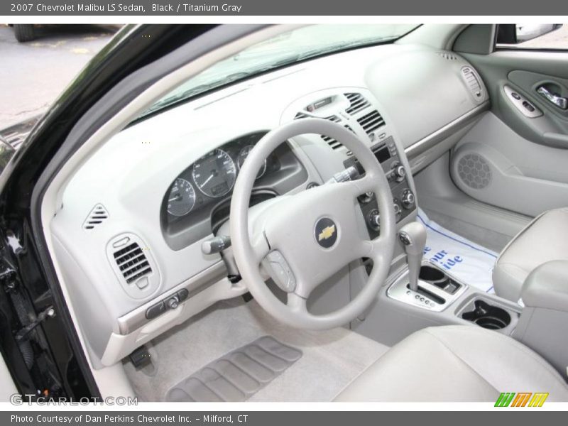 Black / Titanium Gray 2007 Chevrolet Malibu LS Sedan