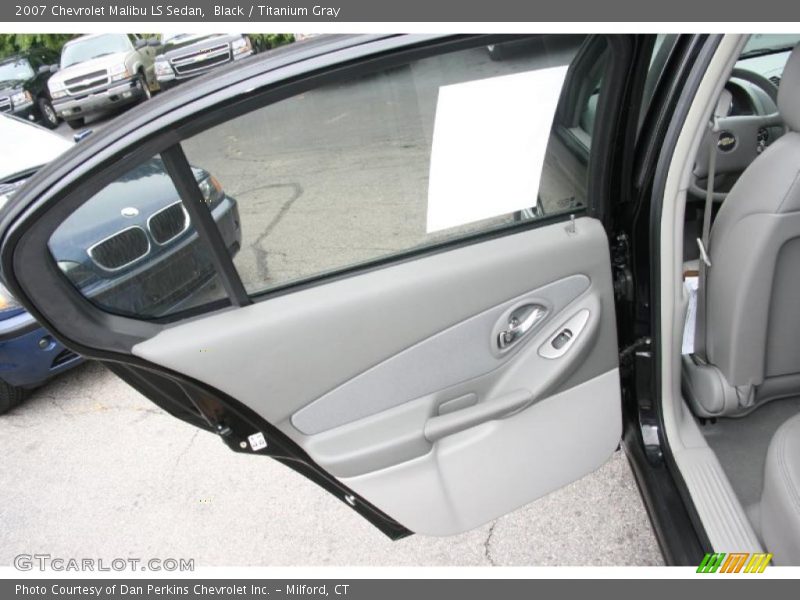 Black / Titanium Gray 2007 Chevrolet Malibu LS Sedan