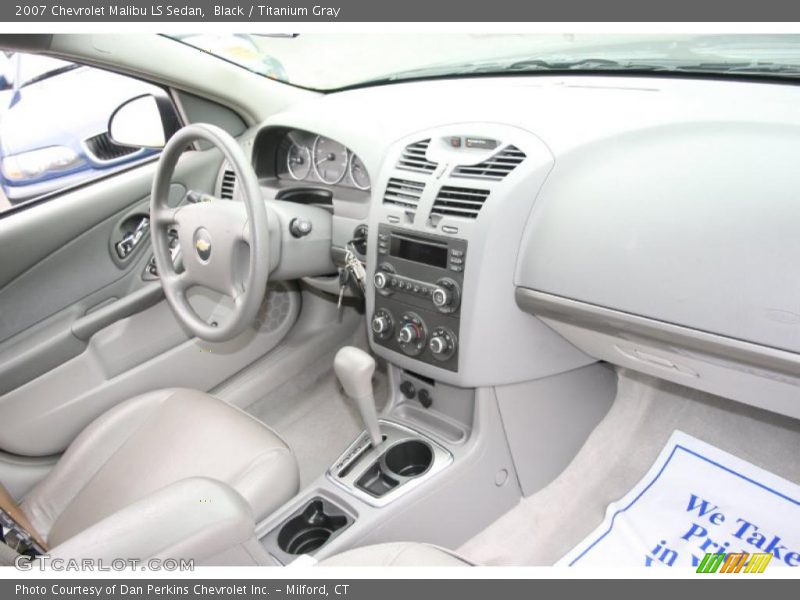 Black / Titanium Gray 2007 Chevrolet Malibu LS Sedan