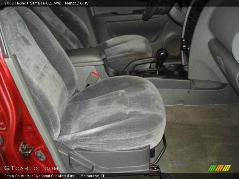 Merlot / Gray 2002 Hyundai Santa Fe GLS AWD