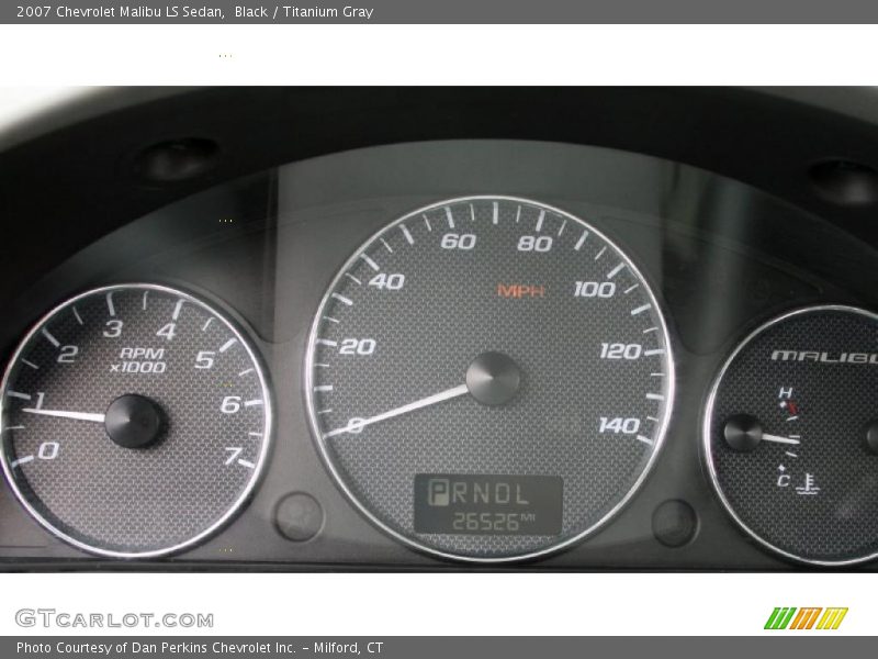 Black / Titanium Gray 2007 Chevrolet Malibu LS Sedan