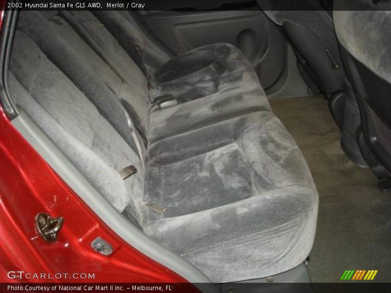 Merlot / Gray 2002 Hyundai Santa Fe GLS AWD